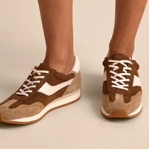 🤎🔹️Dolce Vita 🔹️  B.Ntcd Brown Multi Suede Leather Sneakers